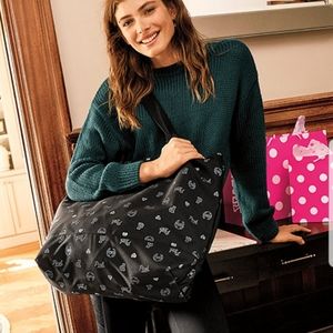 Nwt Victoria secret pink black and silver tote